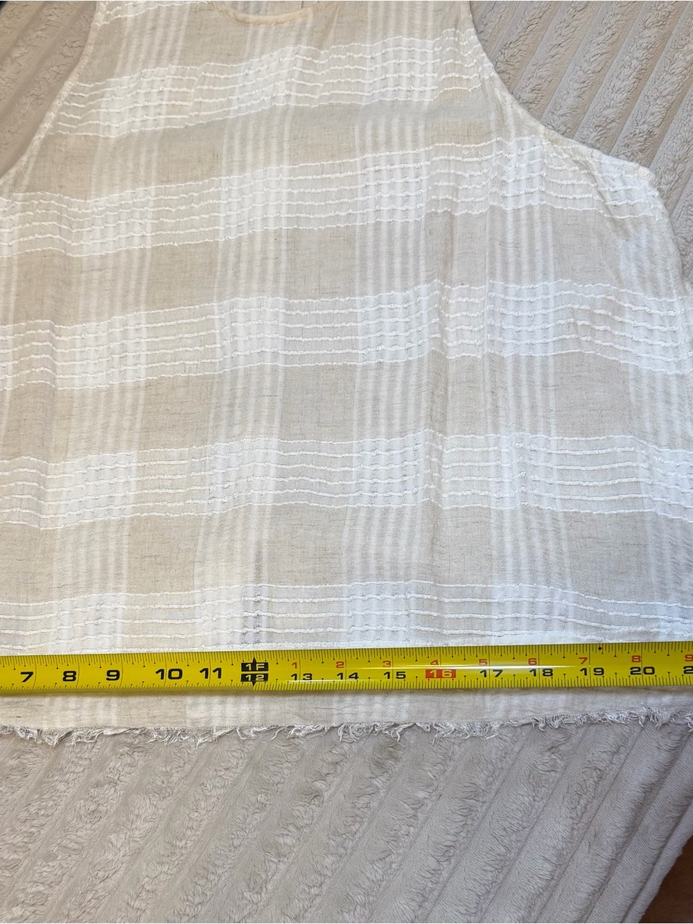 Evereve Cloth & Stone Cream Textured Sleeveless Tank Top size L - Picture 15 of 16